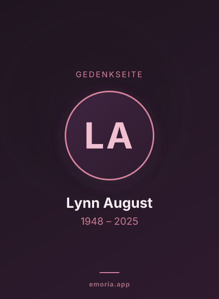 Gedenkportrait von Lynn August