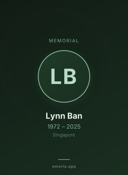 Memorial portrait of Lynn Ban