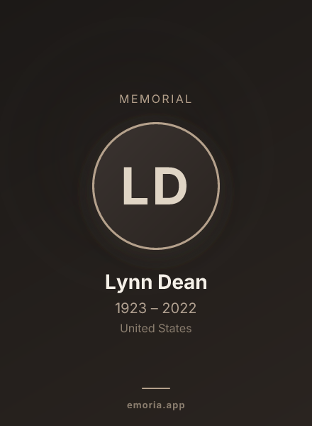 Memorial portrait of Lynn Dean
