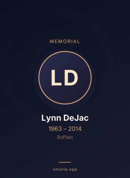 Memorial portrait of Lynn DeJac