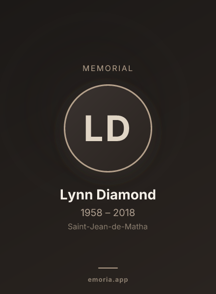Memorial portrait of Lynn Diamond