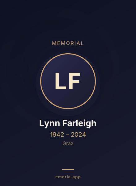 Memorial portrait of Lynn Farleigh