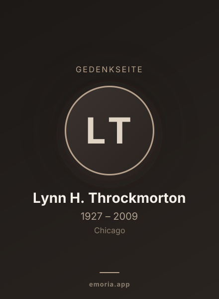 Gedenkportrait von Lynn H. Throckmorton