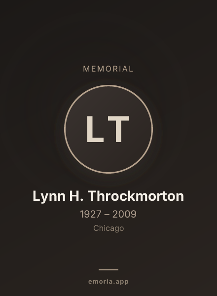 Memorial portrait of Lynn H. Throckmorton