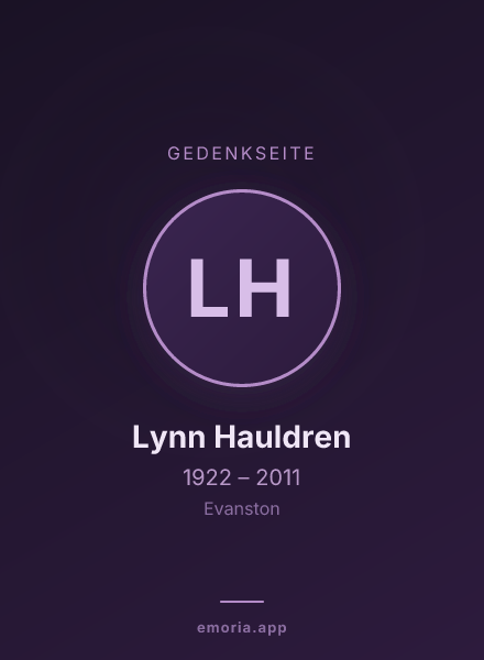 Gedenkportrait von Lynn Hauldren