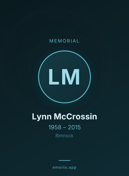 Memorial portrait of Lynn McCrossin