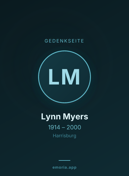 Gedenkportrait von Lynn Myers