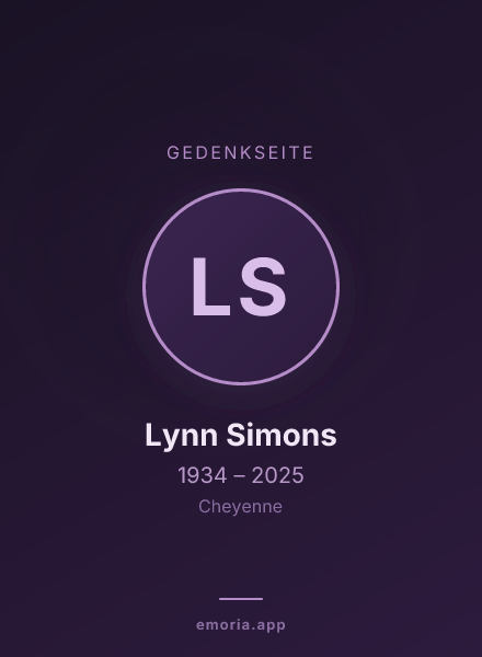 Gedenkportrait von Lynn Simons