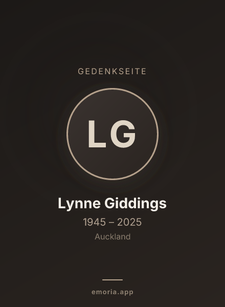 Gedenkportrait von Lynne Giddings