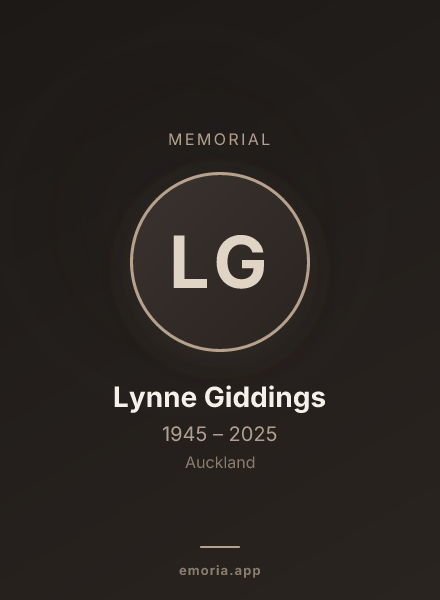 Memorial portrait of Lynne Giddings