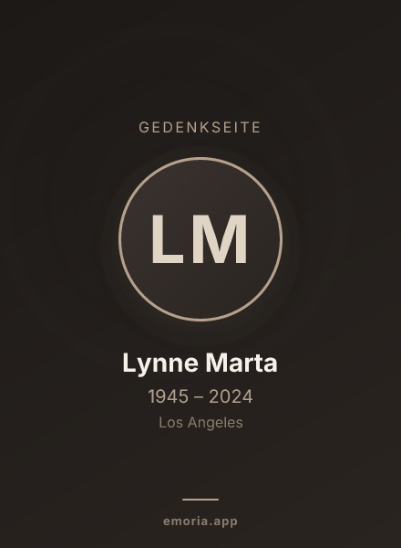 Gedenkportrait von Lynne Marta