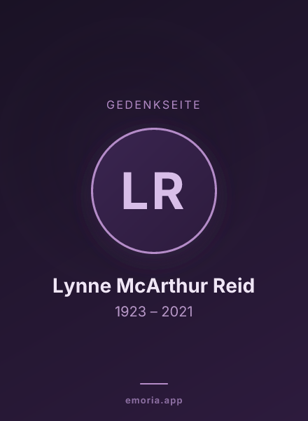 Gedenkportrait von Lynne McArthur Reid