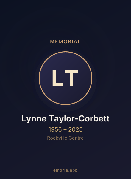 Memorial portrait of Lynne Taylor-Corbett