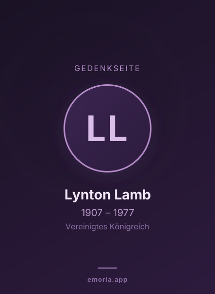 Gedenkportrait von Lynton Lamb