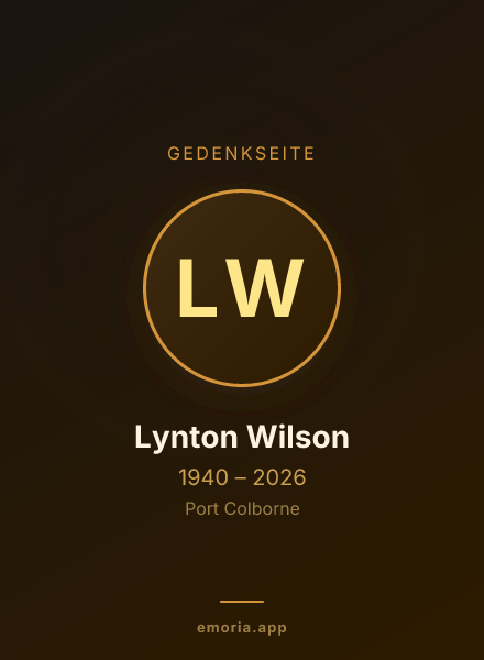 Gedenkportrait von Lynton Wilson