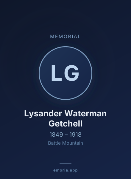 Memorial portrait of Lysander Waterman Getchell