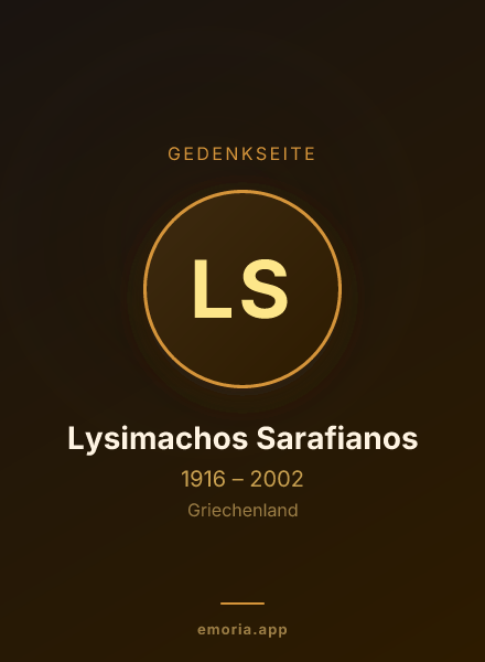 Gedenkportrait von Lysimachos Sarafianos