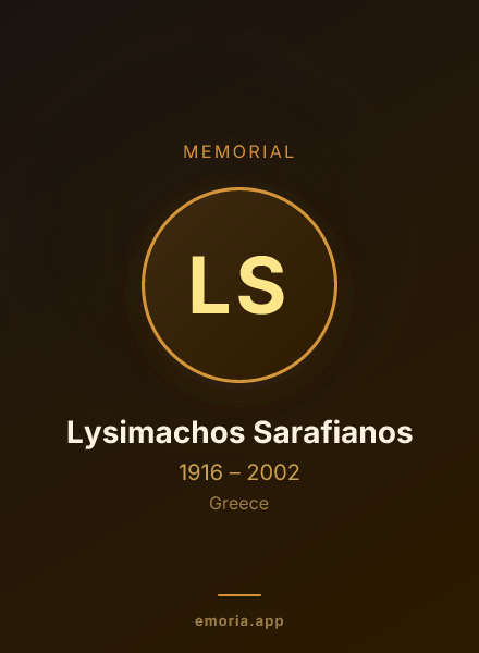 Memorial portrait of Lysimachos Sarafianos
