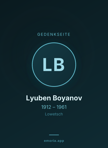 Gedenkportrait von Lyuben Boyanov