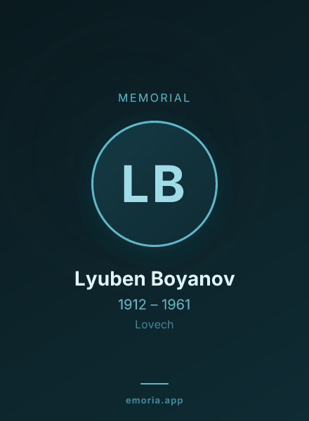 Memorial portrait of Lyuben Boyanov