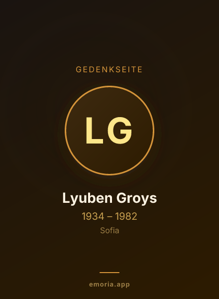 Gedenkportrait von Lyuben Groys
