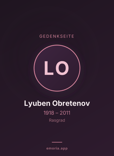 Gedenkportrait von Lyuben Obretenov