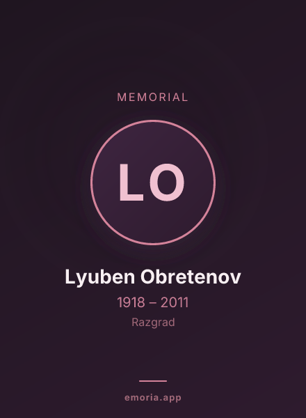 Memorial portrait of Lyuben Obretenov