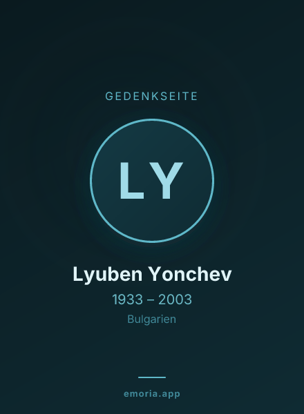 Gedenkportrait von Lyuben Yonchev