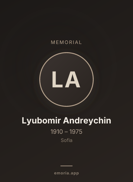 Memorial portrait of Lyubomir Andreychin