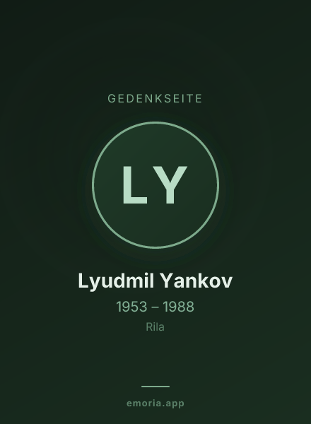 Gedenkportrait von Lyudmil Yankov