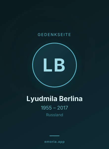 Gedenkportrait von Lyudmila Berlina