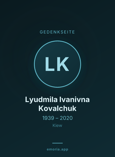 Gedenkportrait von Lyudmila Ivanivna Kovalchuk
