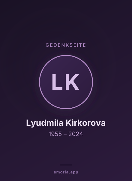 Gedenkportrait von Lyudmila Kirkorova