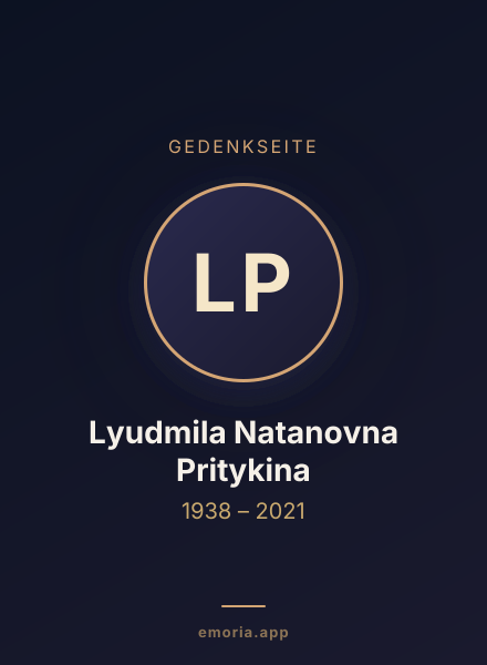Gedenkportrait von Lyudmila Natanovna Pritykina