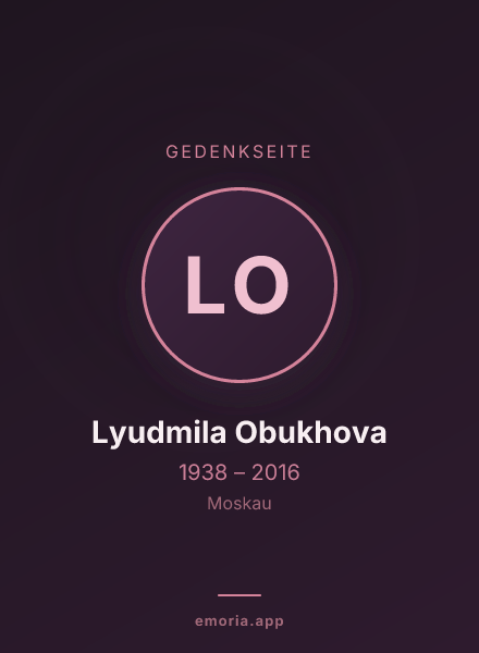Gedenkportrait von Lyudmila Obukhova