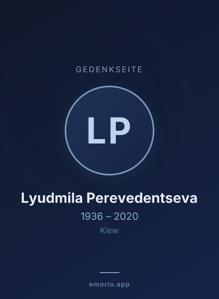 Gedenkportrait von Lyudmila Perevedentseva