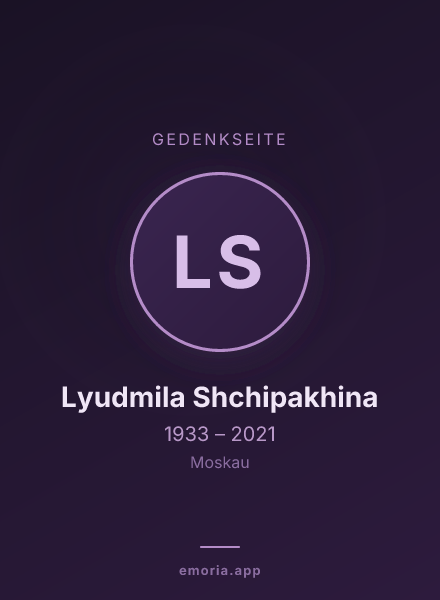 Gedenkportrait von Lyudmila Shchipakhina