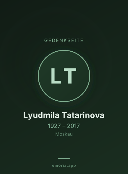Gedenkportrait von Lyudmila Tatarinova