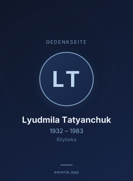 Gedenkportrait von Lyudmila Tatyanchuk
