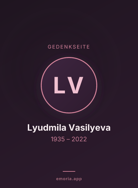 Gedenkportrait von Lyudmila Vasilyeva