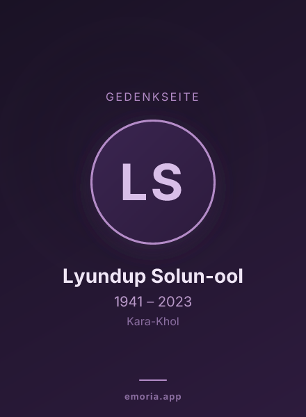 Gedenkportrait von Lyundup Solun-ool