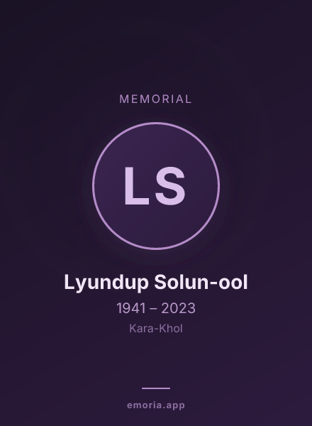 Memorial portrait of Lyundup Solun-ool