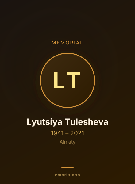 Memorial portrait of Lyutsiya Tulesheva