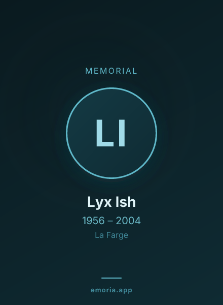 Memorial portrait of Lyx Ish