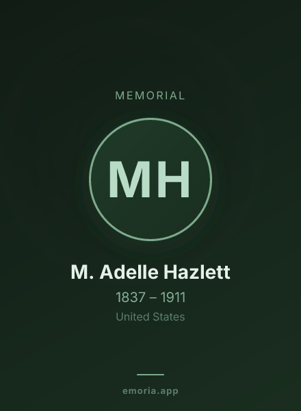 Memorial portrait of M. Adelle Hazlett