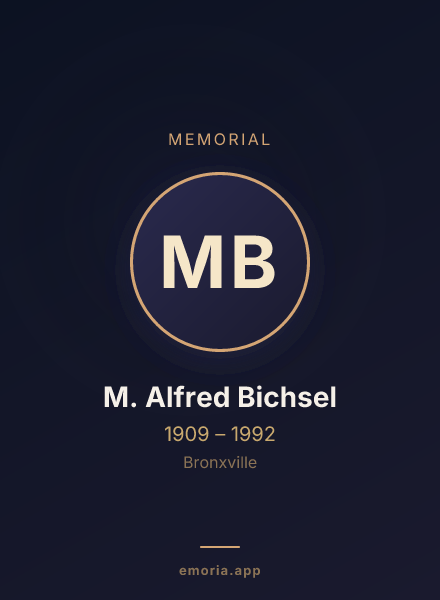 Memorial portrait of M. Alfred Bichsel