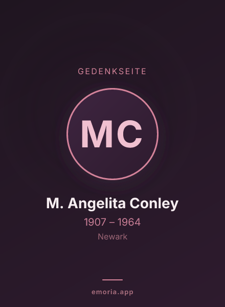 Gedenkportrait von M. Angelita Conley