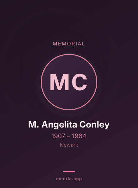 Memorial portrait of M. Angelita Conley