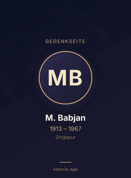 Gedenkportrait von M. Babjan