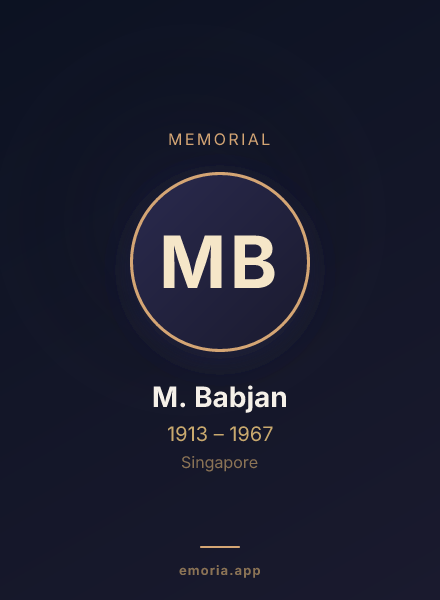 Memorial portrait of M. Babjan